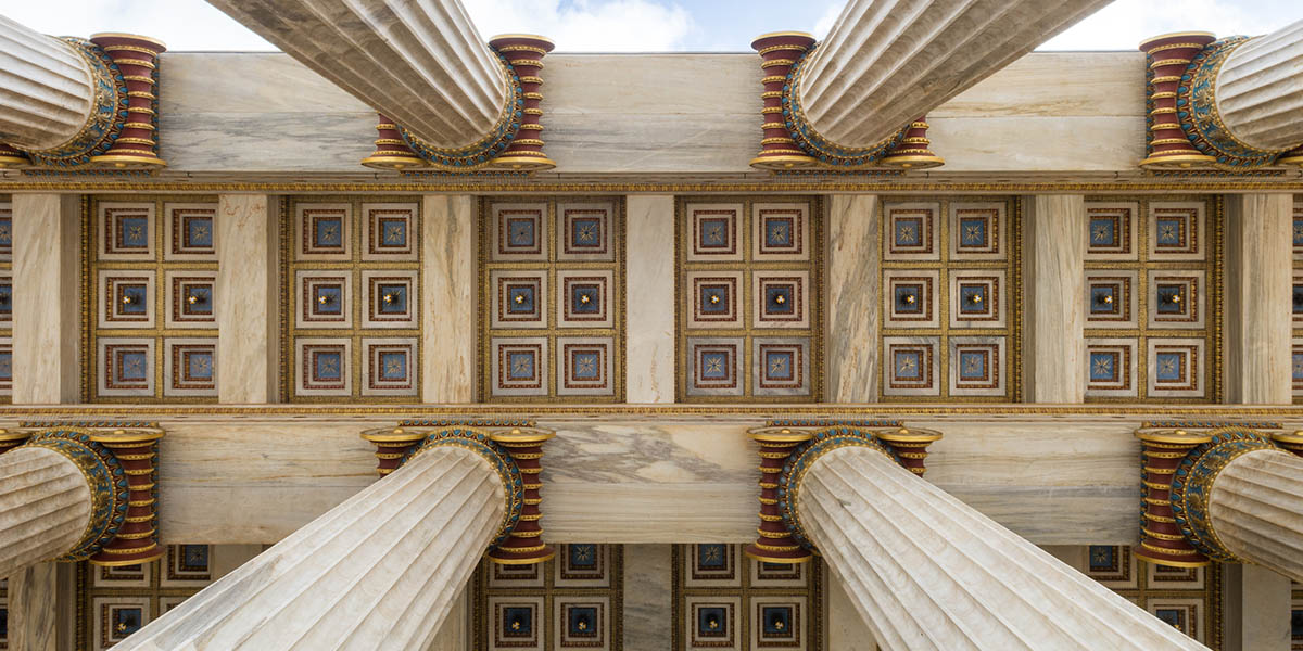 Low angle view of architectural columns