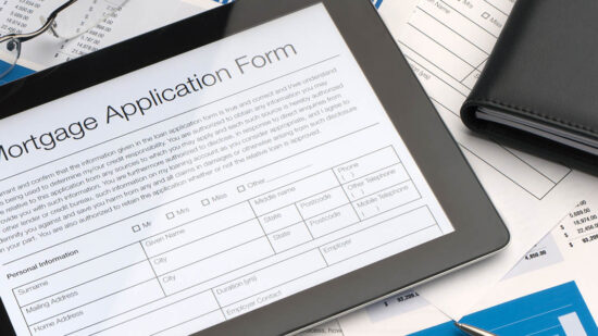 Online mortgage application form