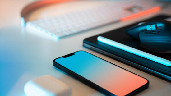 Home office studio equipment.